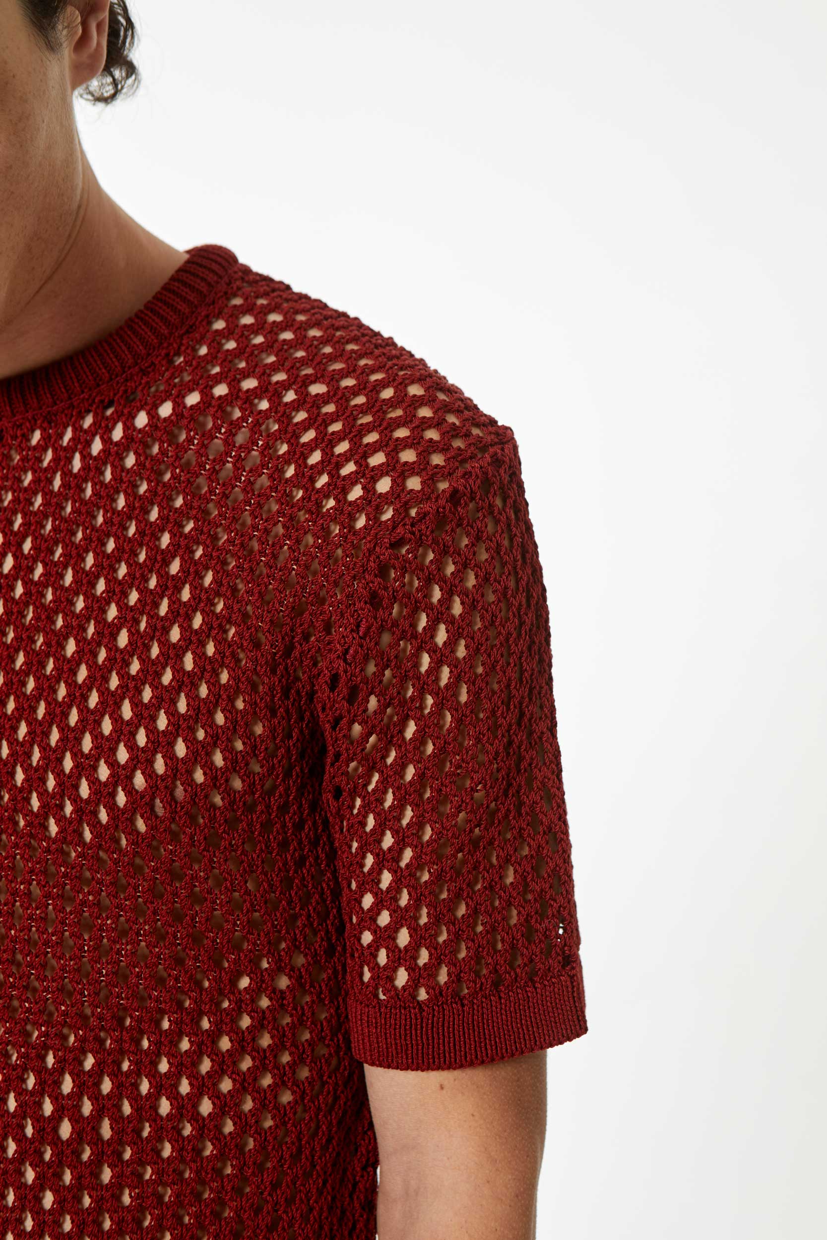 STICH-DETAIL COTTON T-SHIRT