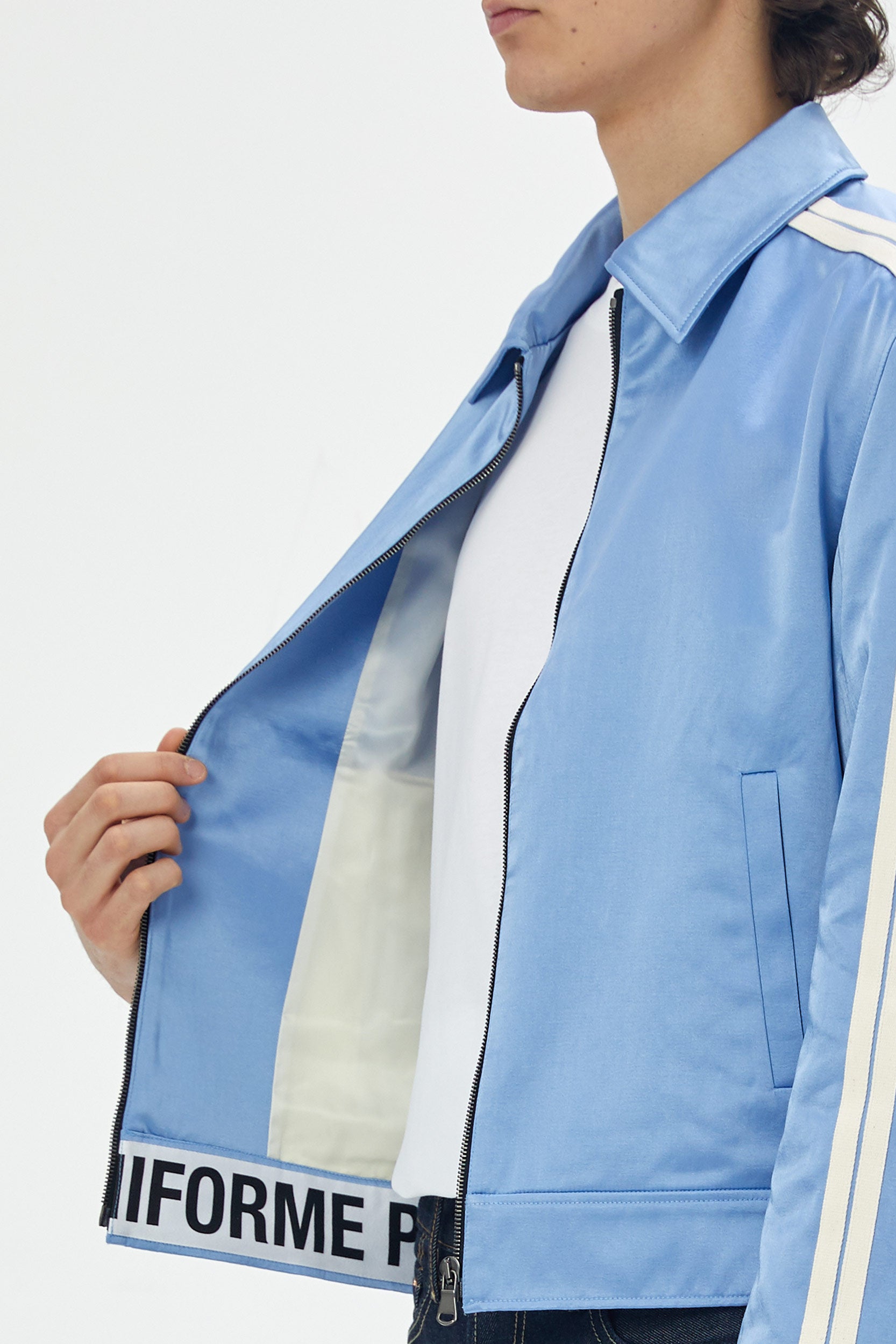 light-blue-coated-cotton-jacket - UNIFORME