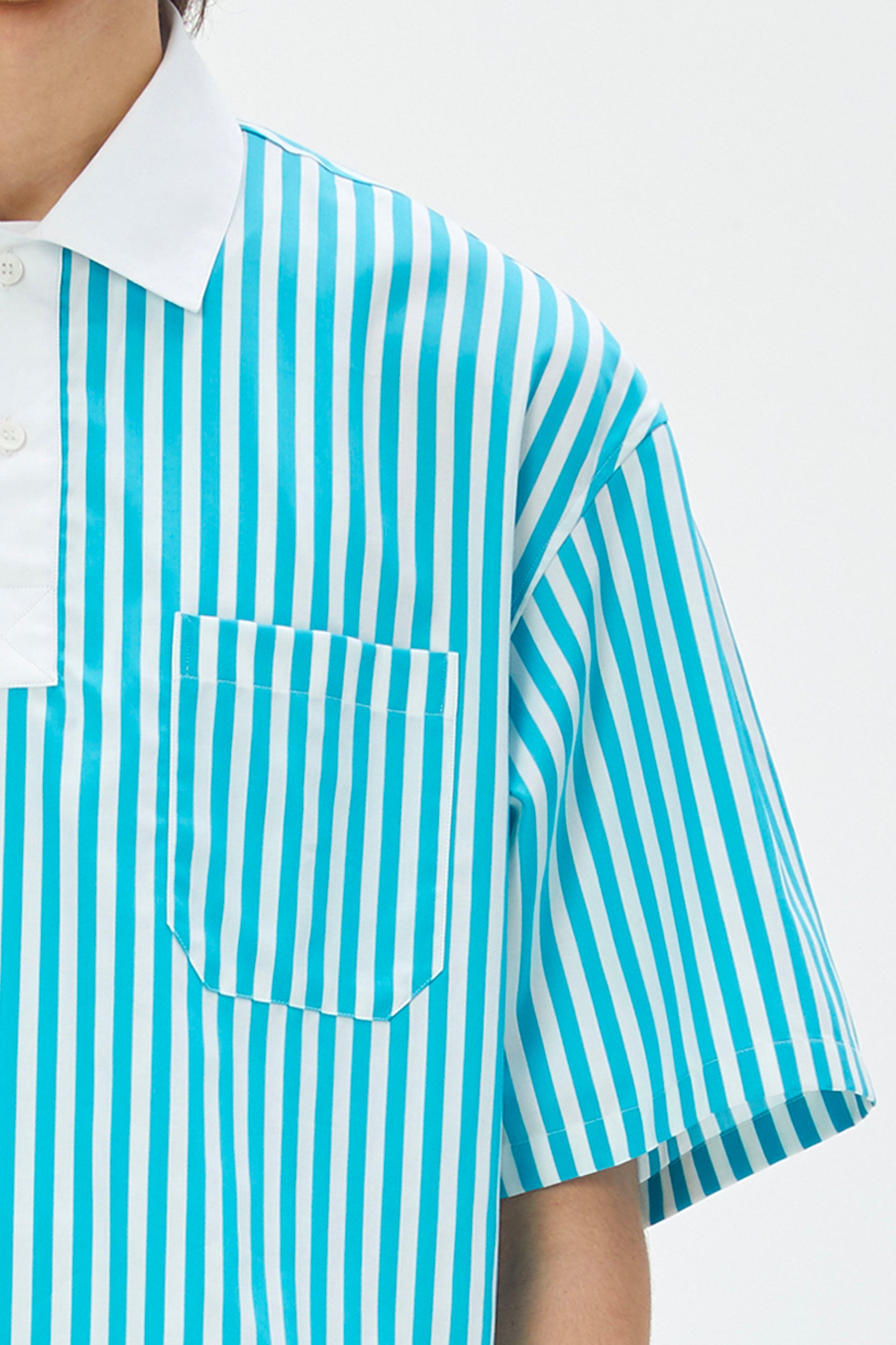 Striped cotton oversize polo shirt - UNIFORME