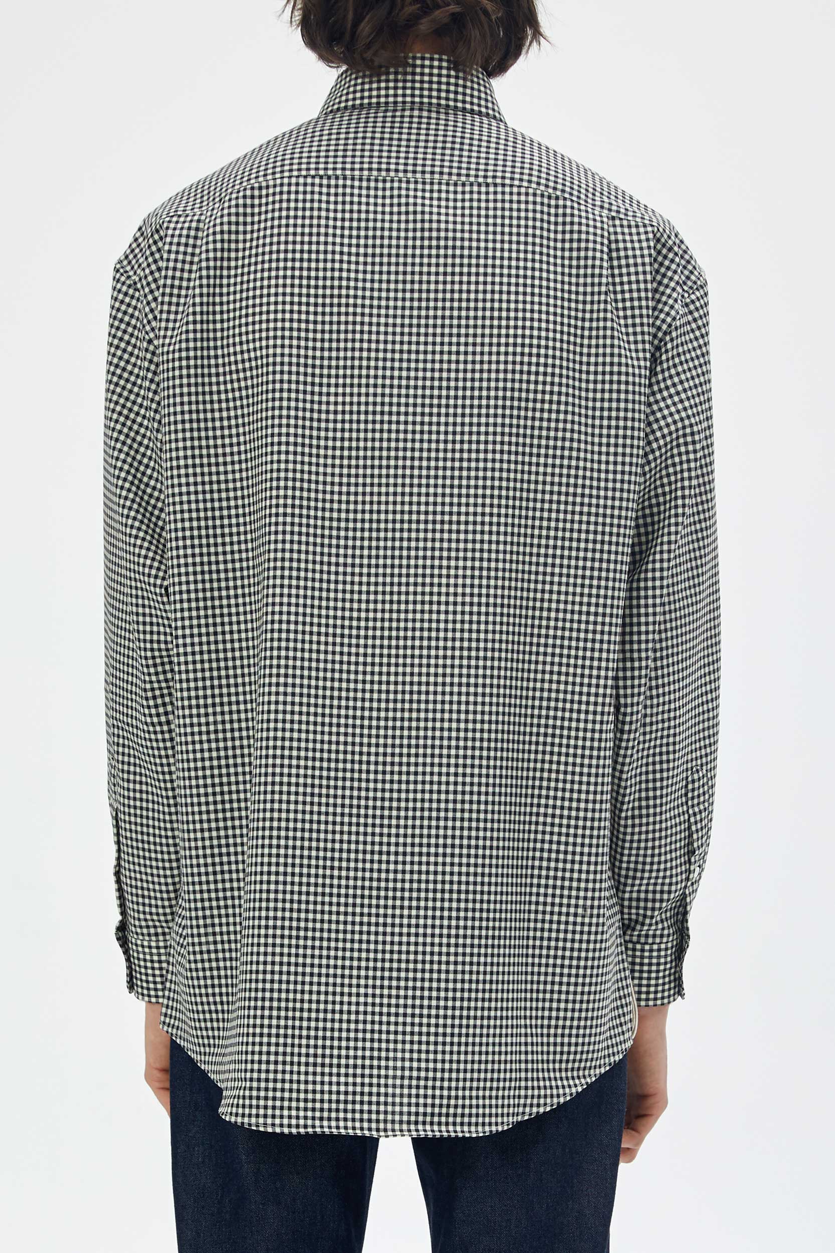 Gingham wool oversize shirt - UNIFORME 