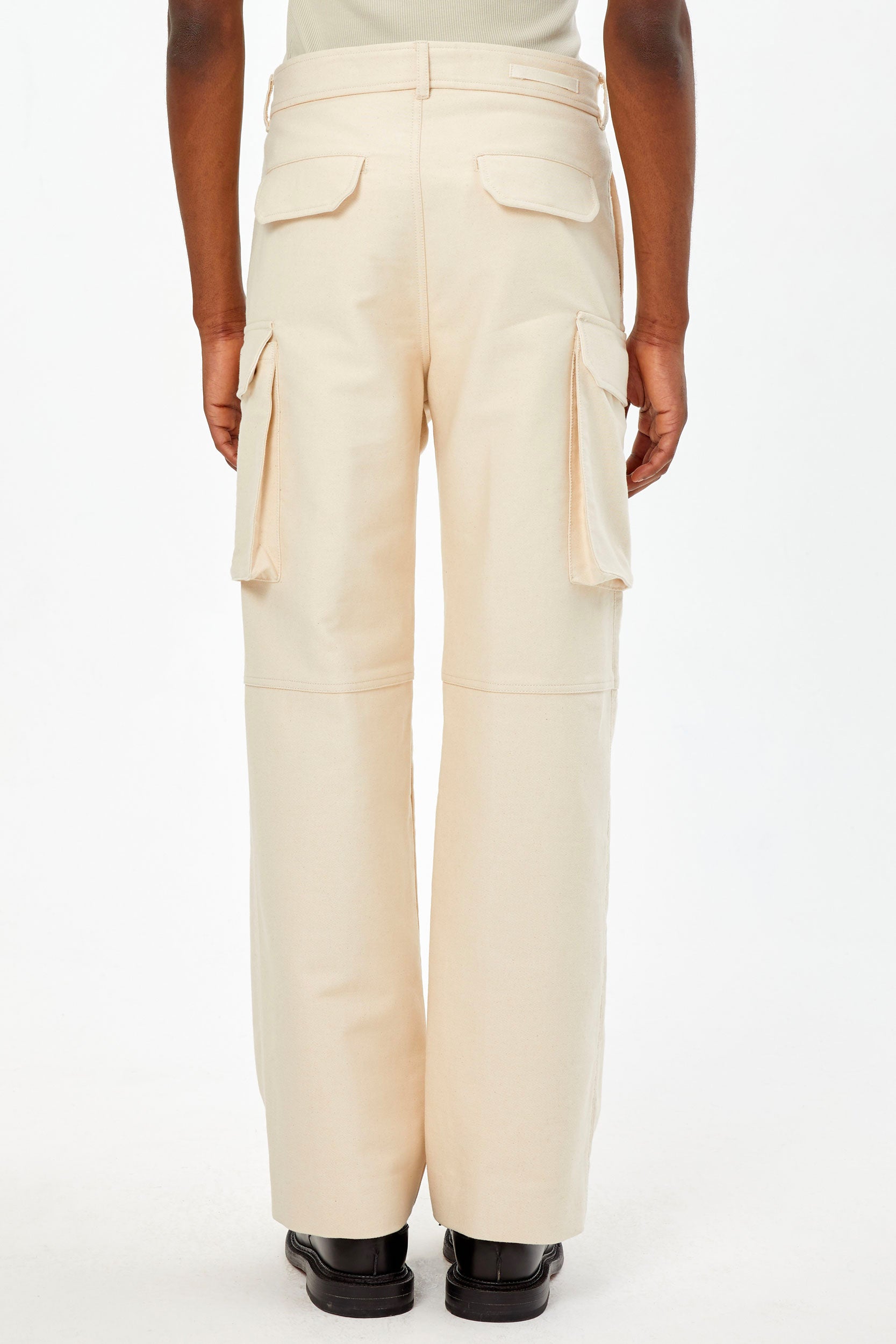 STITCH-DETAIL FLAP-POCKET TROUSERS -UNIFORME