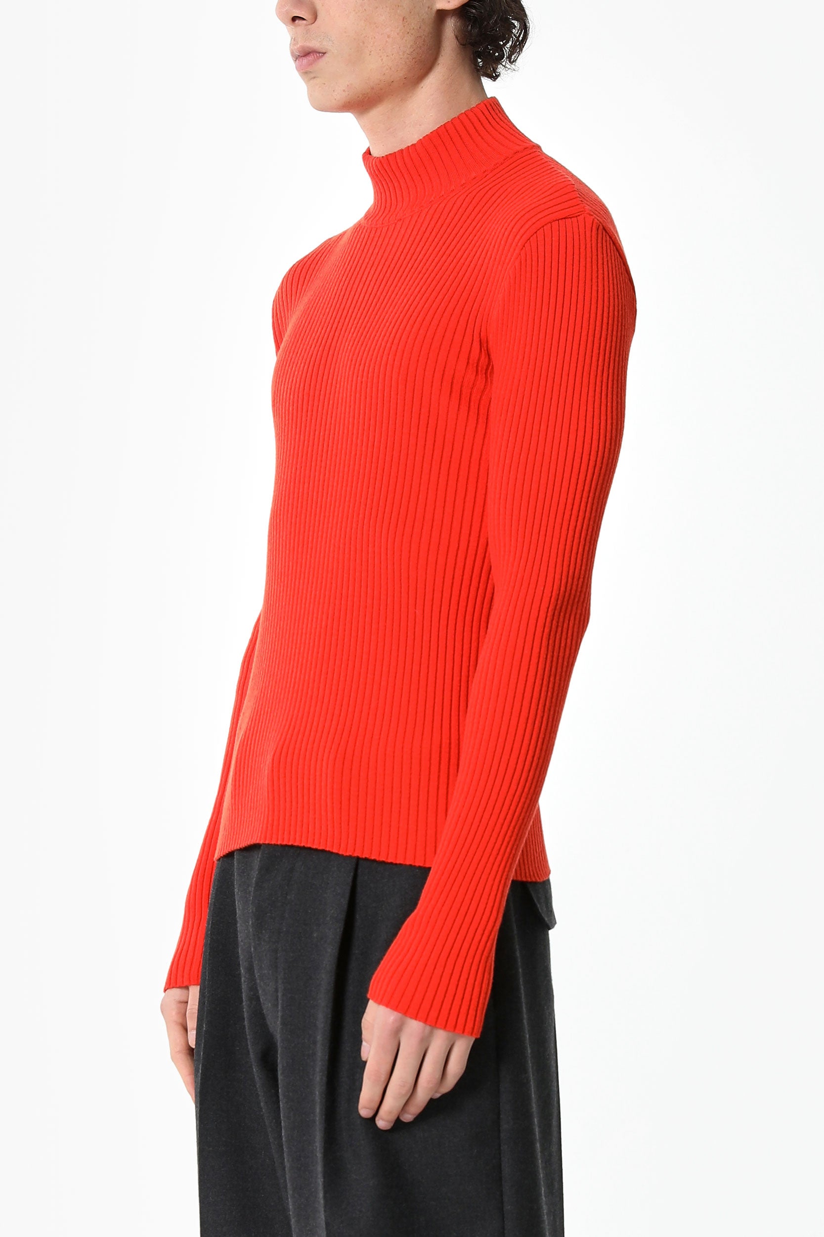 FUNNEL NECK MERINO WOOL SWEATER