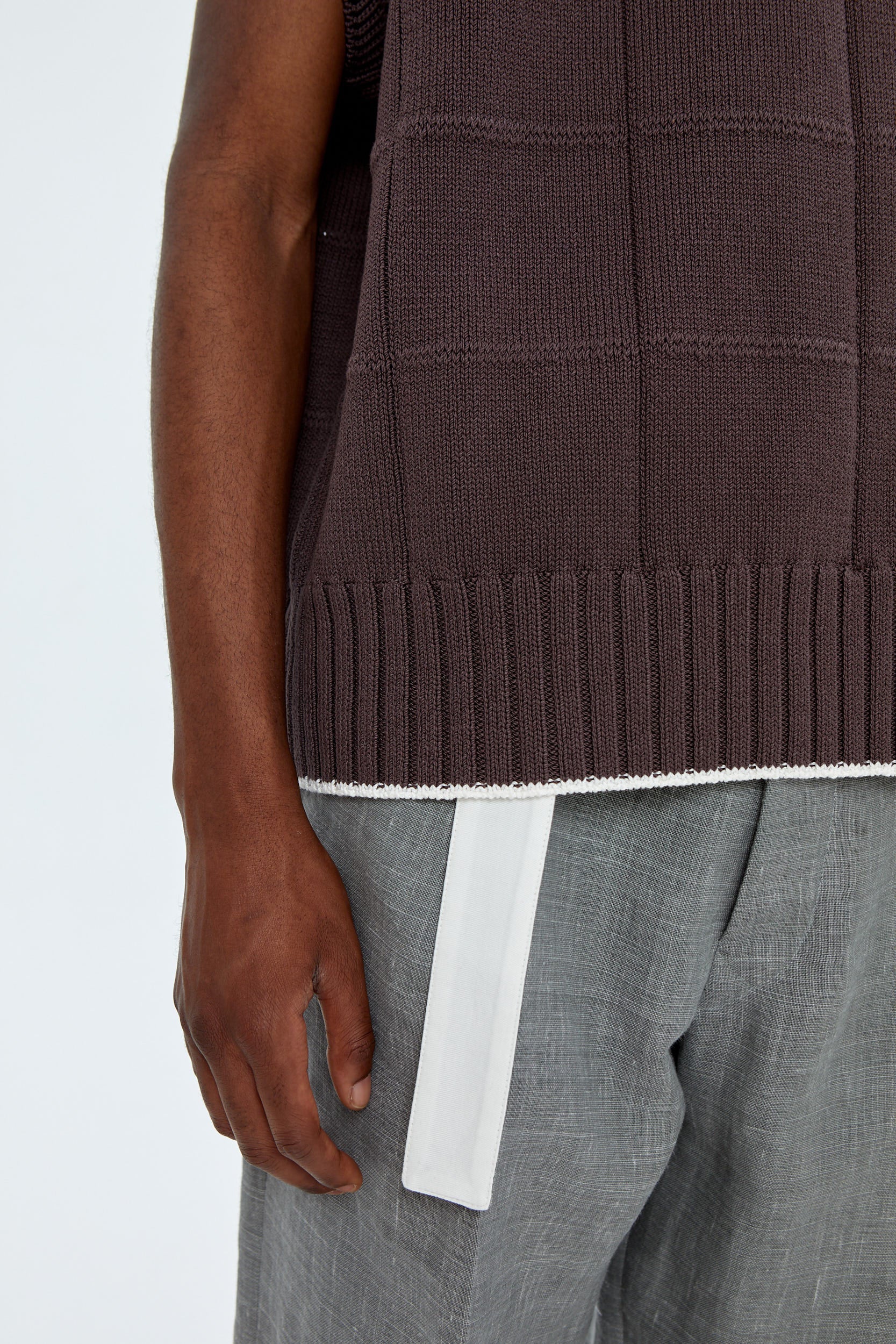 OVERSIZED STITCH DETAIL VEST- UNIFORME