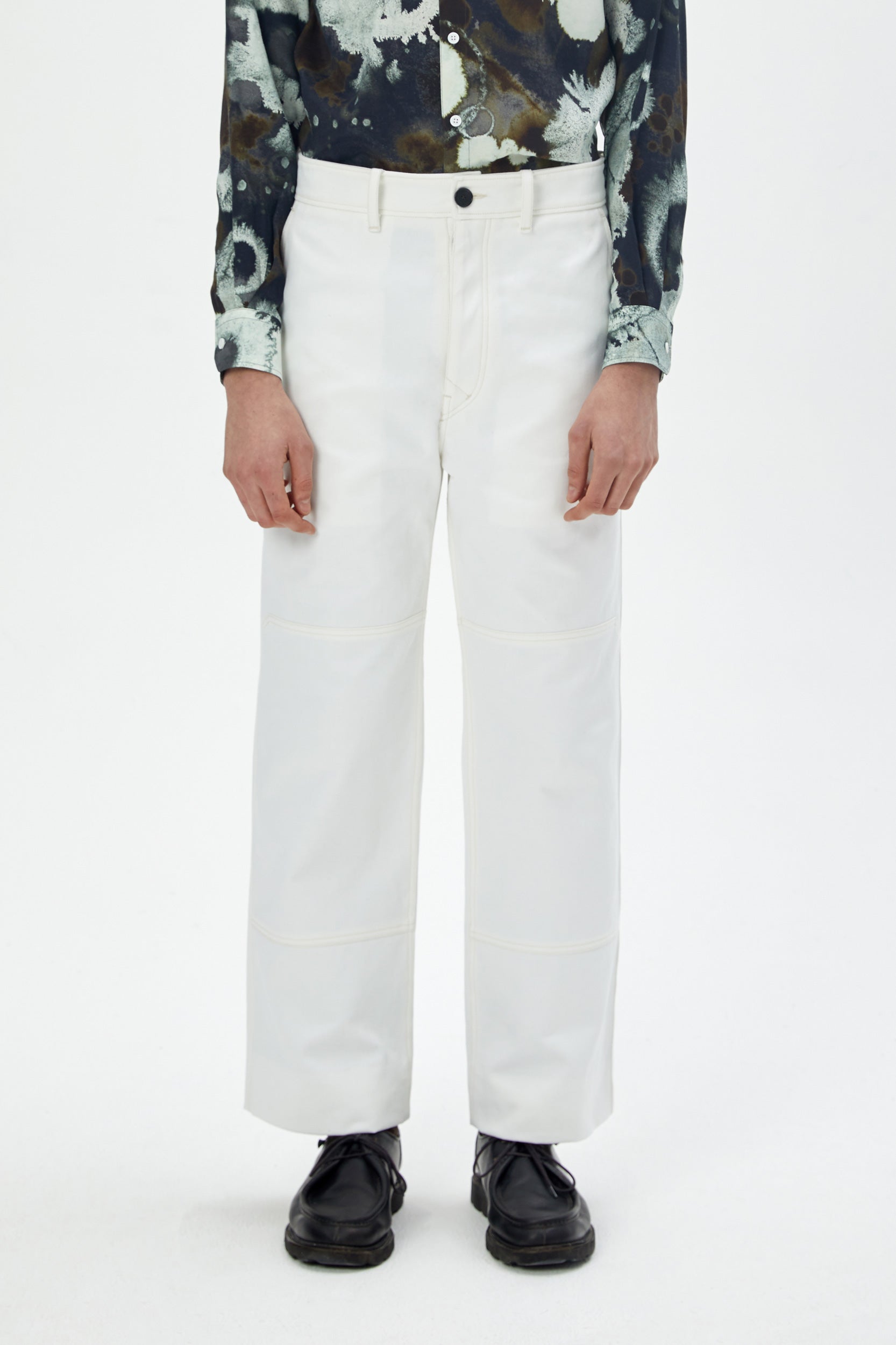 WORKWEAR WHITE DENIM TROUSERS - UNIFORME