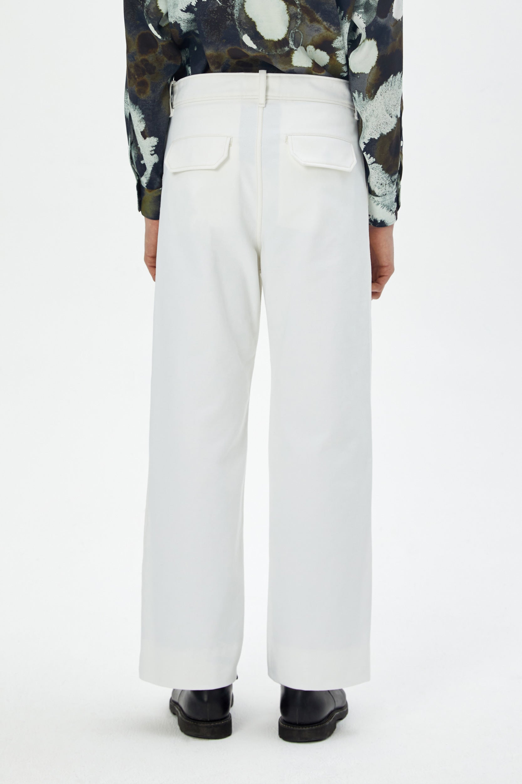 WORKWEAR WHITE DENIM TROUSERS - UNIFORME