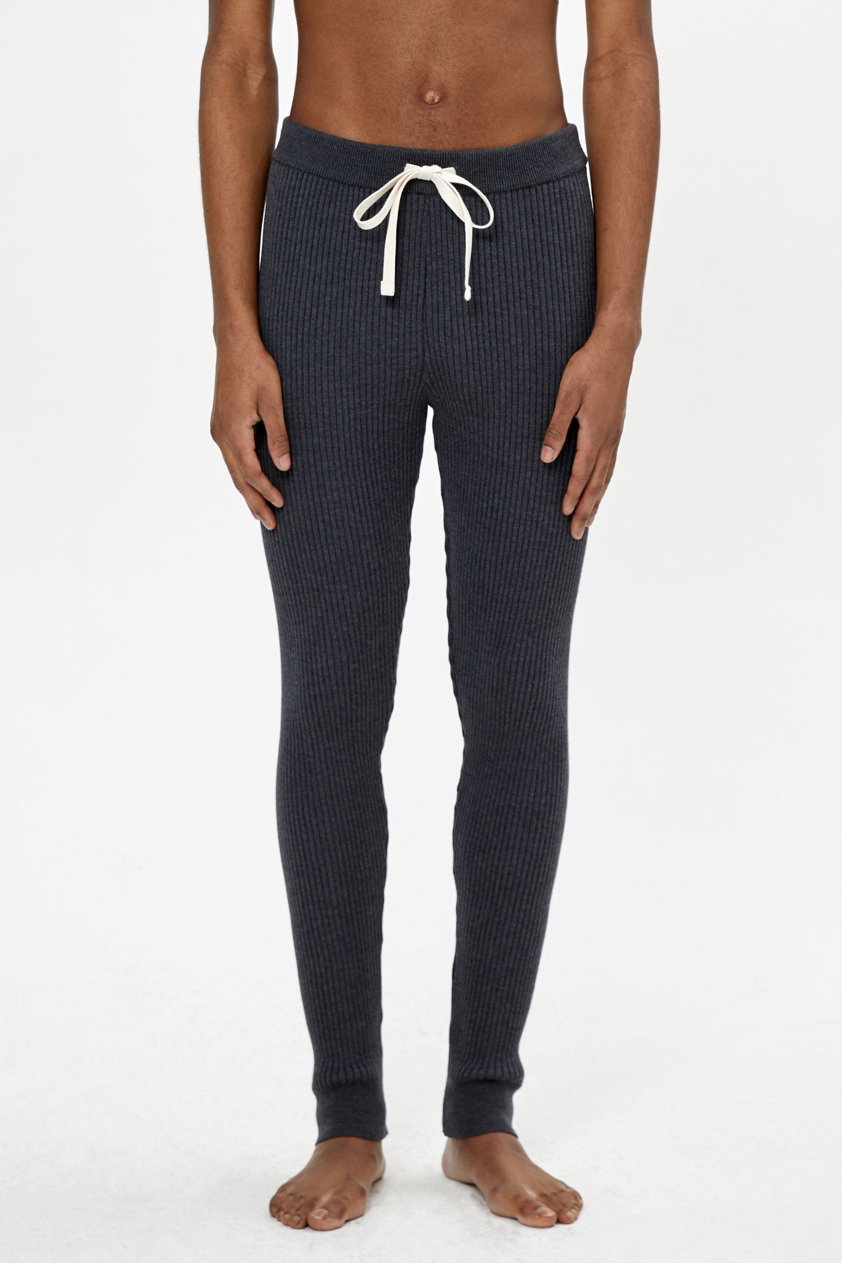 KNITTED LONG JOHNS PANTS IN FINE MERINO WOOL