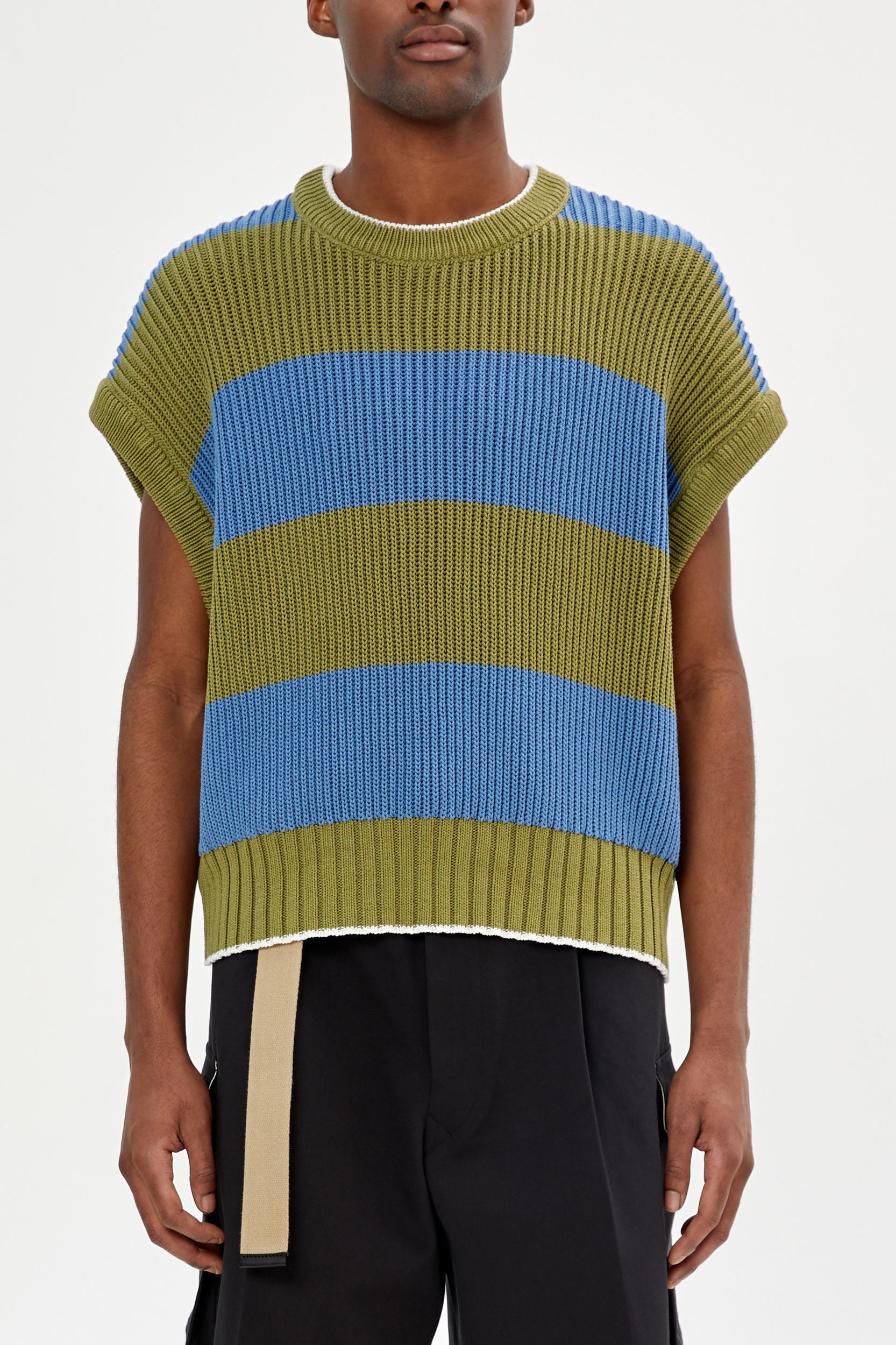 OVERSIZED STRIPY VEST