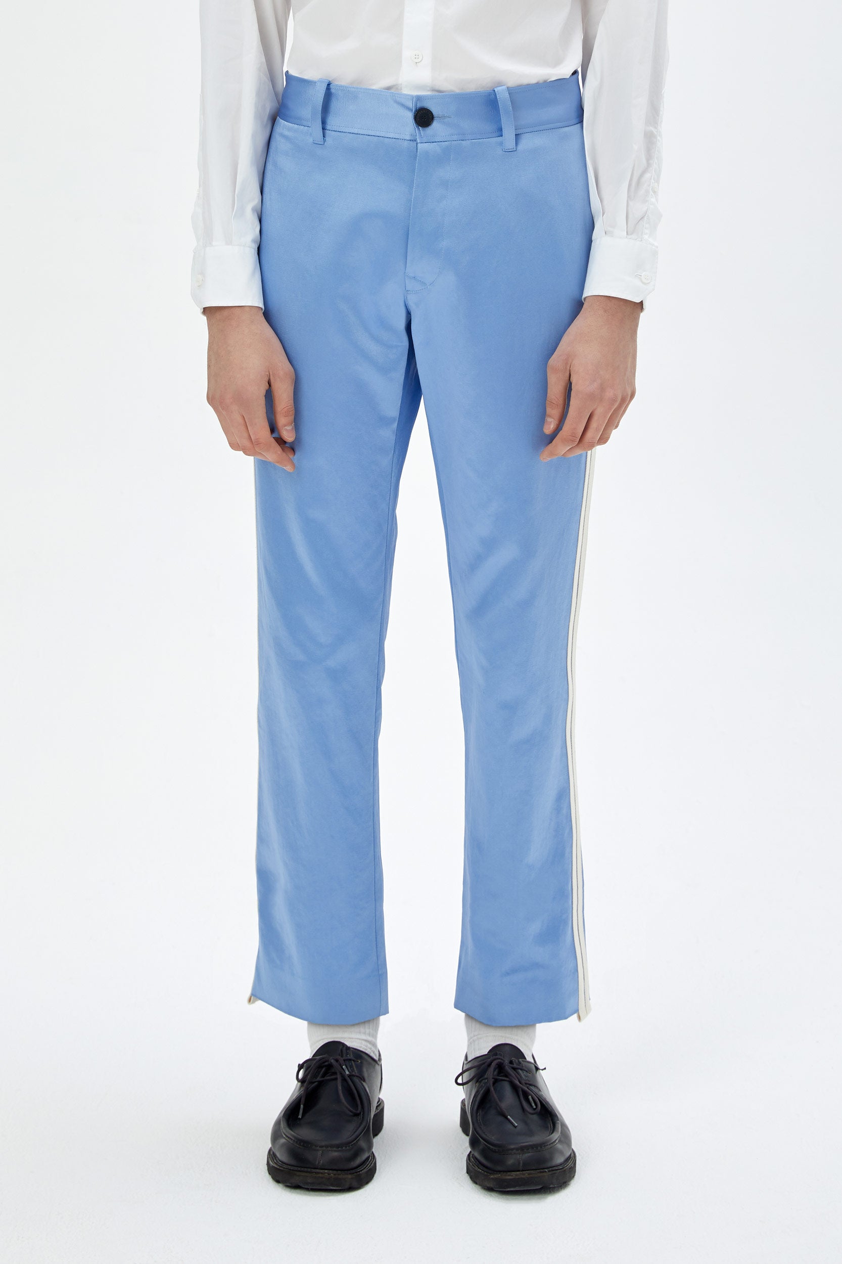 light blue coated cotton pants - UNIFORME