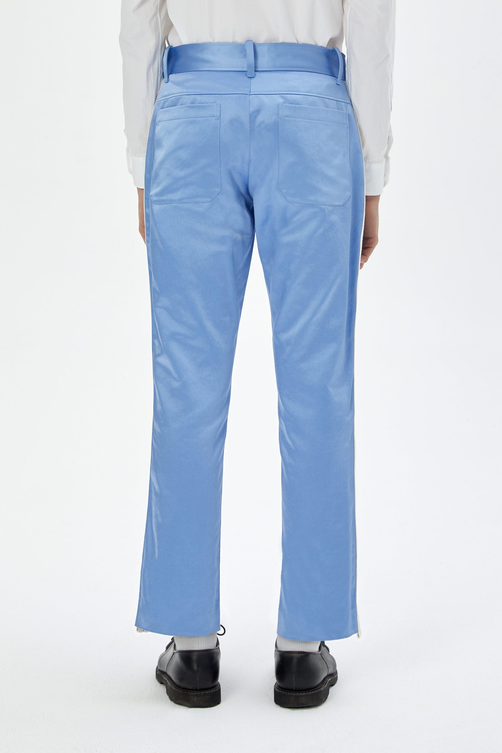 light blue coated cotton pants - UNIFORME