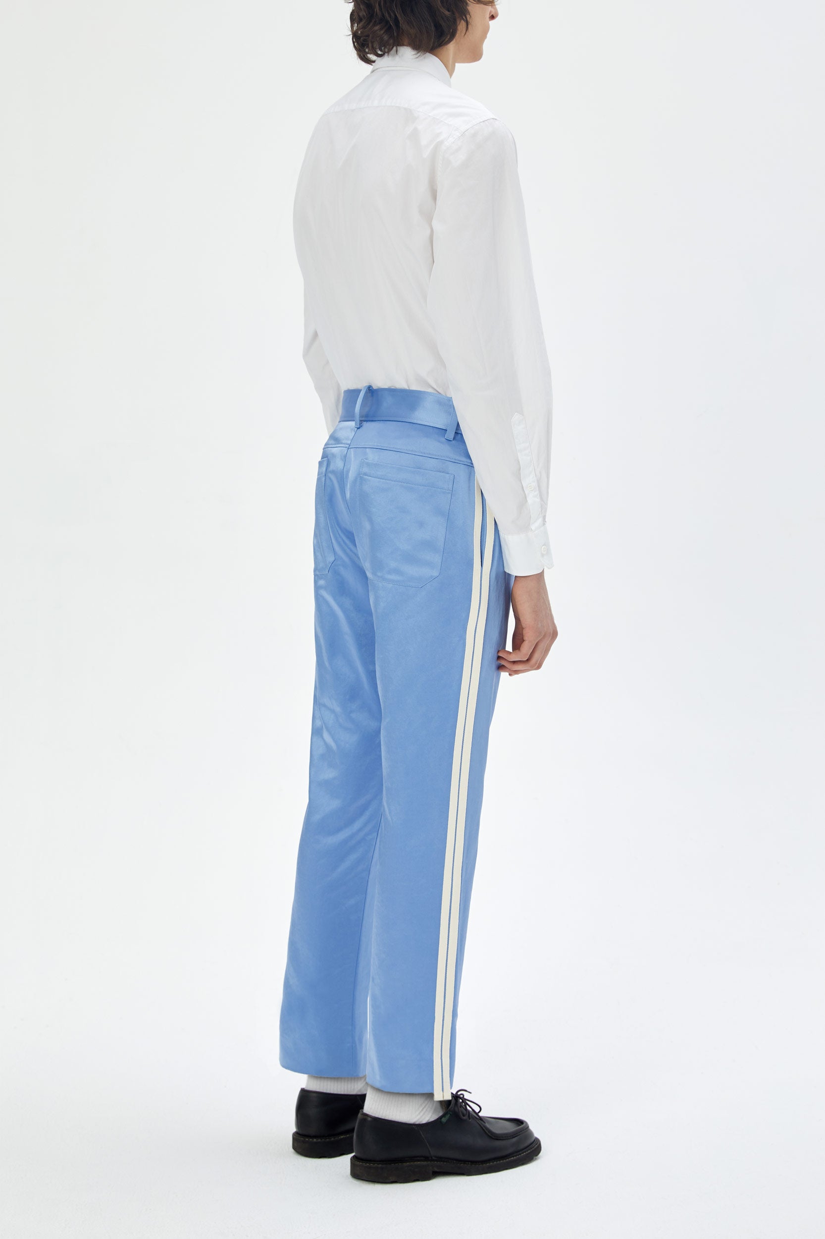 light blue coated cotton pants - UNIFORME 