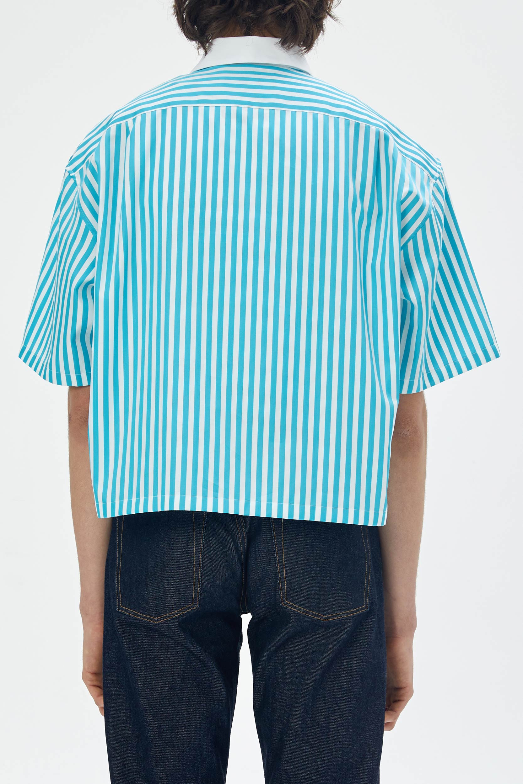 Striped cotton oversize polo shirt - UNIFORME 