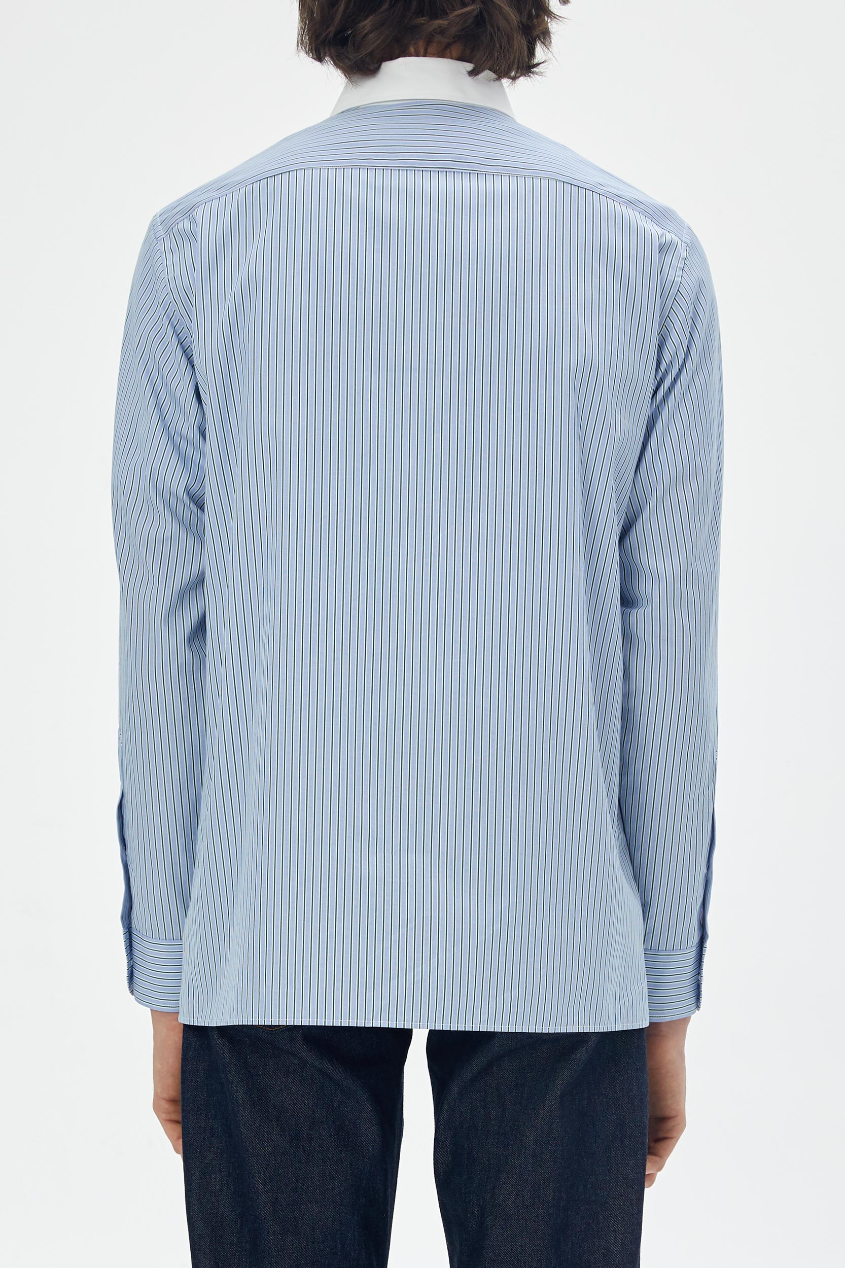 striped cotton regular shirt -UNIFORME 