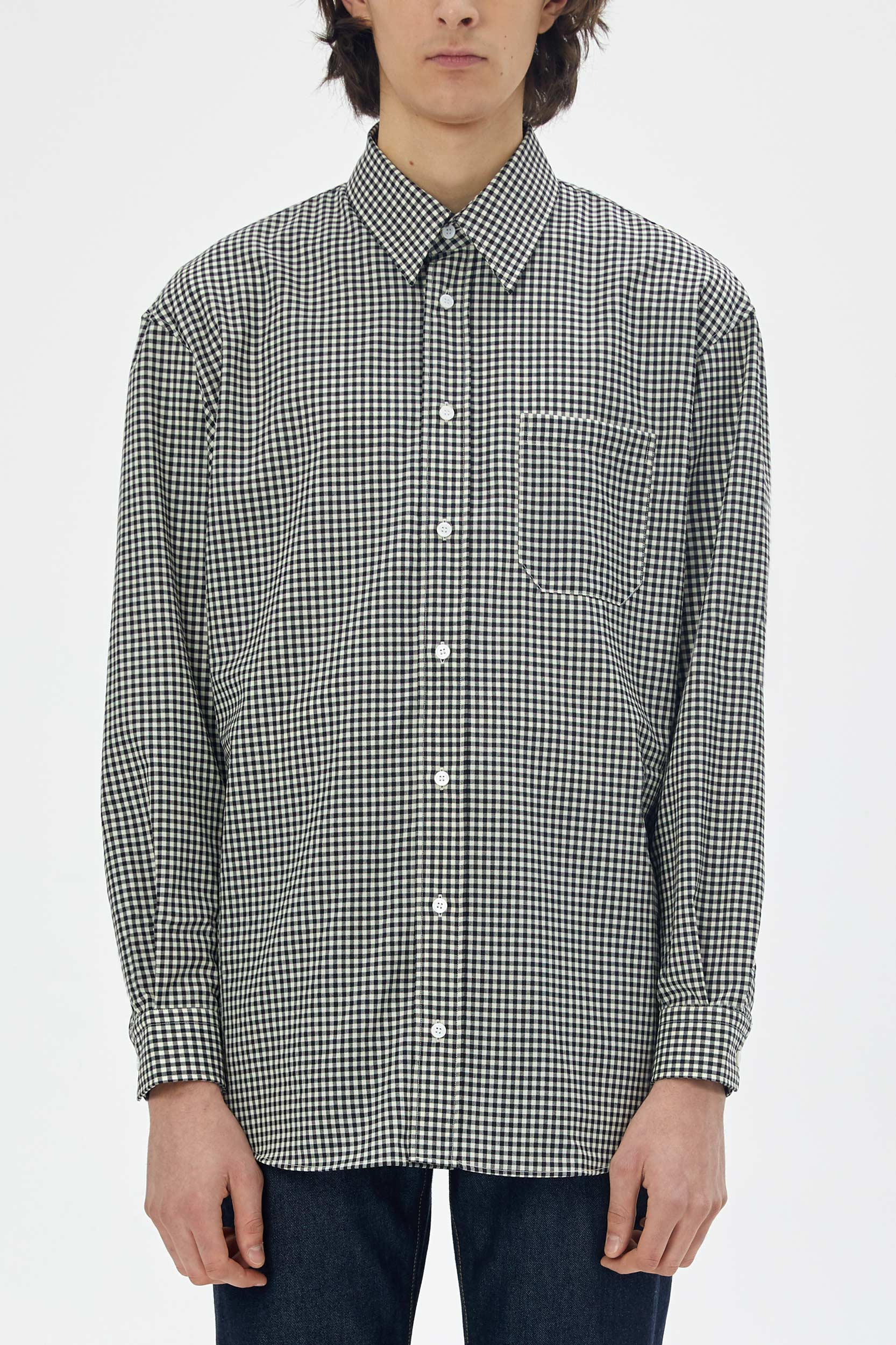 Gingham wool oversize shirt - UNIFORME
