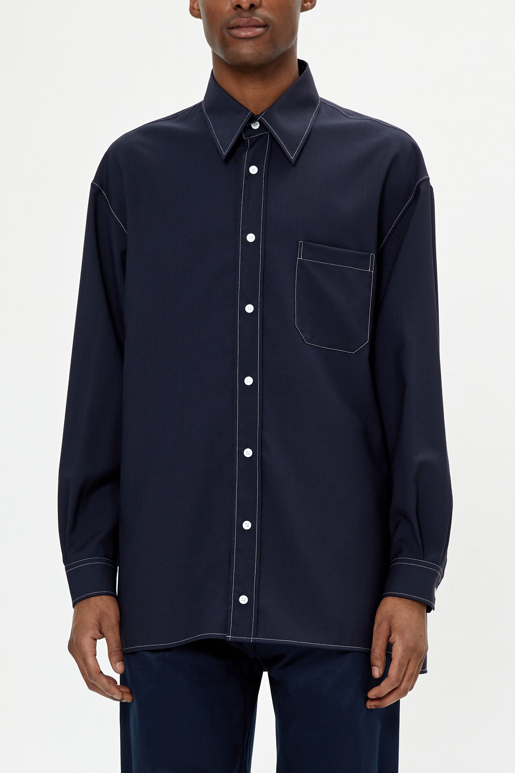 OVERSIZED COOL WOOL SHIRT - UNIFORME