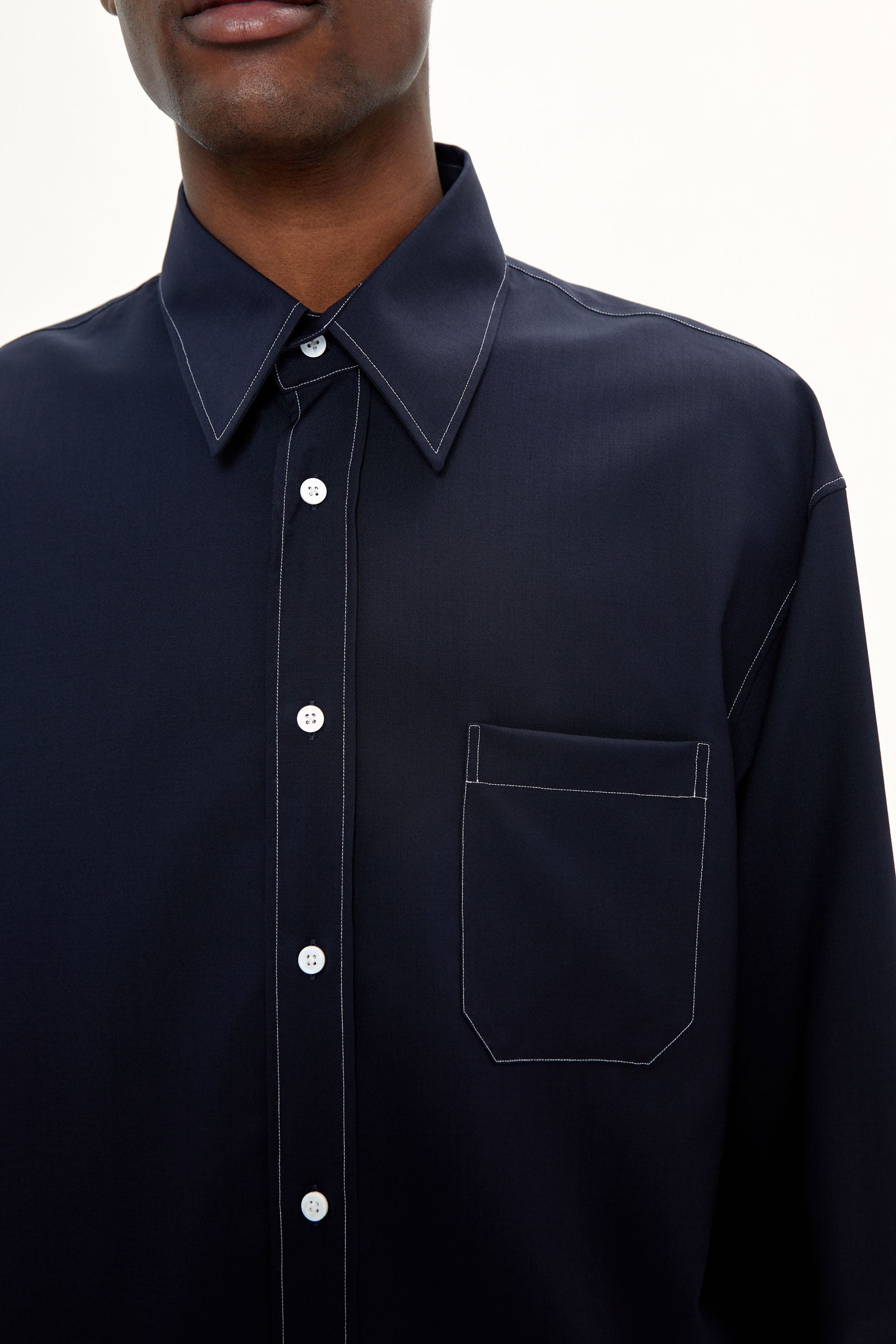 OVERSIZED COOL WOOL SHIRT - UNIFORME