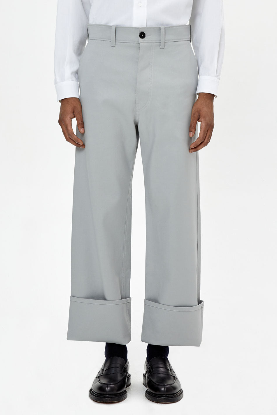 WORKWEAR GREY COTTON TROUSERS - UNIFORME