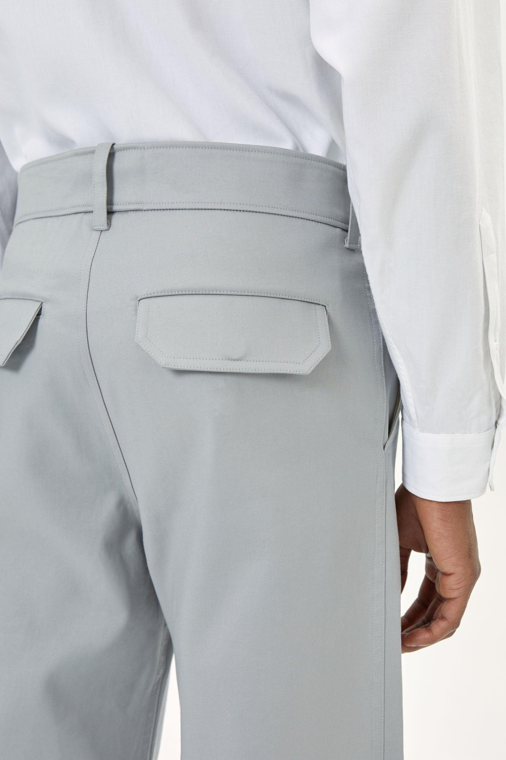 WORKWEAR GREY COTTON TROUSERS